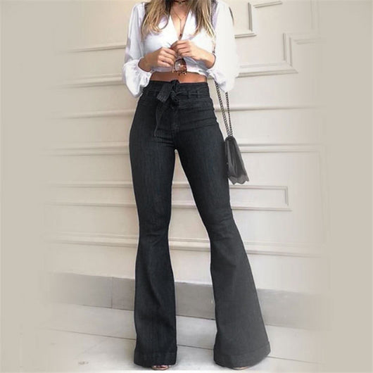 Pantalones Acampanados Elásticos con Cordones - Image 5