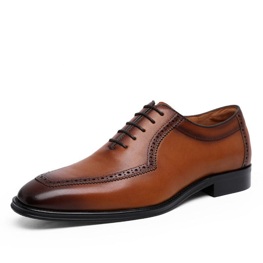 Zapatos Oxford Ejecutivos de Cuero Retro con Punta Cuadrada y Suela Flexible - Image 8
