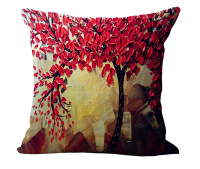 Funda de Almohada con Óleo Artístico en Algodón y Lino - Image 12