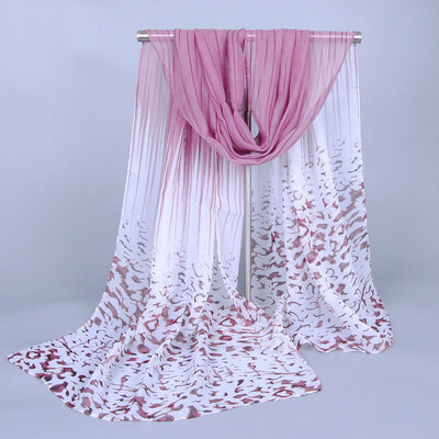 Pañuelo Largo de Gasa con Estampado de Leopardo para Mujer - Image 12