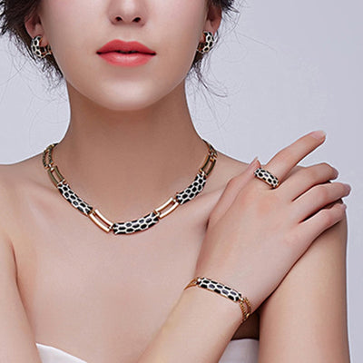 Juego de Aretes y Collar de Diamantes Estilo Coreano - Image 4
