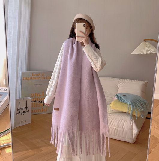 Pashmina Larga Versátil para Estudiantes - Colores Sólidos - Image 22