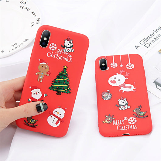 Funda Navideña para iPhone - Diseño Santa Claus y Reno - Image 3