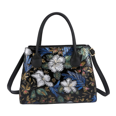 Bolso Retro Pintado a Mano con Relieve Estilo Chino