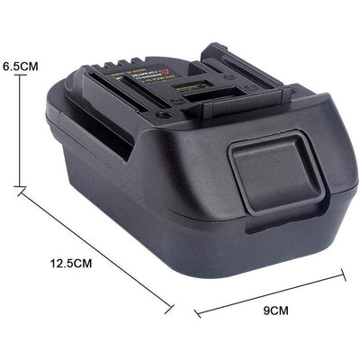 Dark gray 18V lithium battery adapter with a USB output port, converting 20V MAX to 18V for power tools. - Image 4