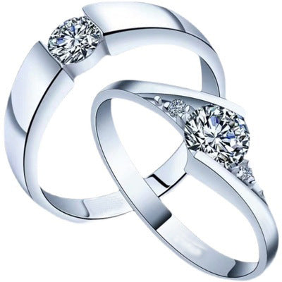 Anillo de Pareja en Plata 925 con Moissanita para Hombre y Mujer - Image 2