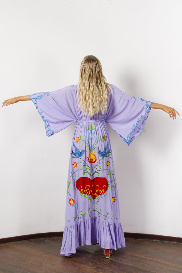 Vestido Vintage para Mujer con Detalles Bordados y Recortes
