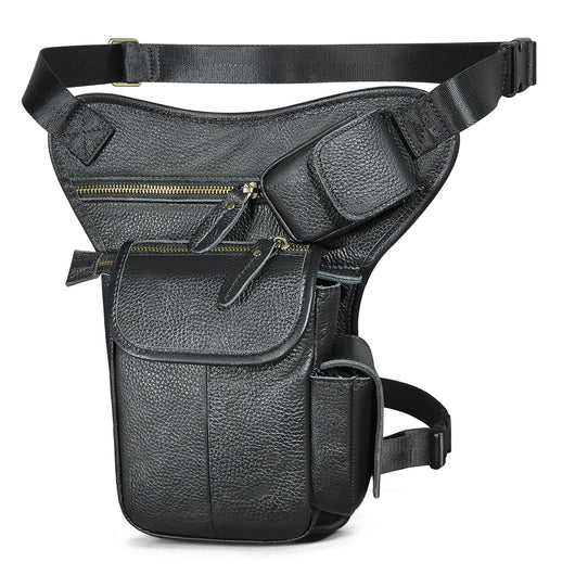 Bolsa de Cintura de Cuero Curtido al Aceite Vintage para Hombre - Estilo Outdoor - Image 7