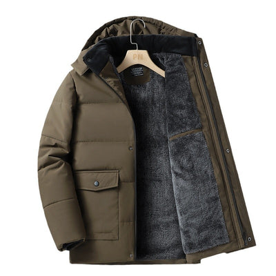 Abrigo Acolchado Térmico para Hombre Adulto Mayor - Chaqueta Gruesa con Capucha - Image 5