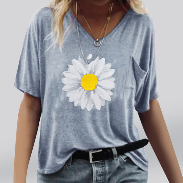 Playera Corta Estampado Girasol para Mujer - Image 18