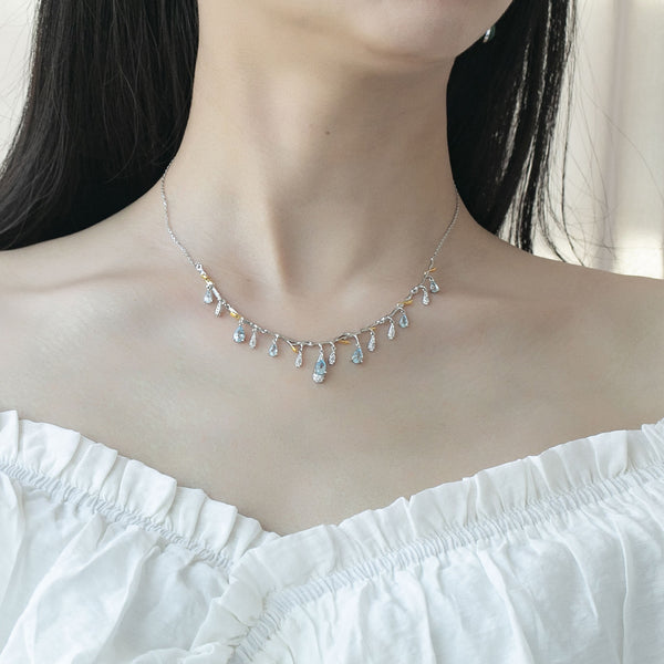 Collar de Topacio Natural en Plata S925