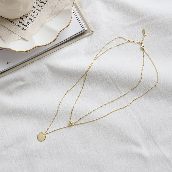 Collar de Plata 925 Geométrico Redondo para Mujer