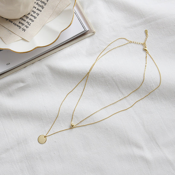Collar de Plata 925 Geométrico Redondo para Mujer