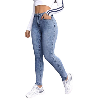 Leggings Deportivos Estampado Denim Falso - Image 5