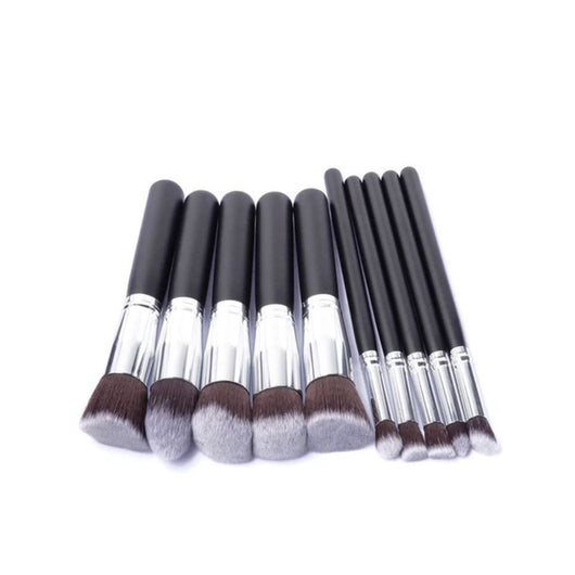 Set de Brochas de Maquillaje Portátil con Mango de Madera