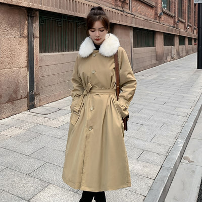 Chaqueta Abrigo Impermeable de Piel de Conejo y Algodón para Mujer - Image 2