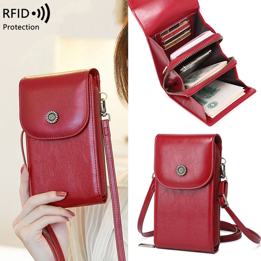 Funda Retro de Cuero Encerado con Protección Antimagnética - Image 2