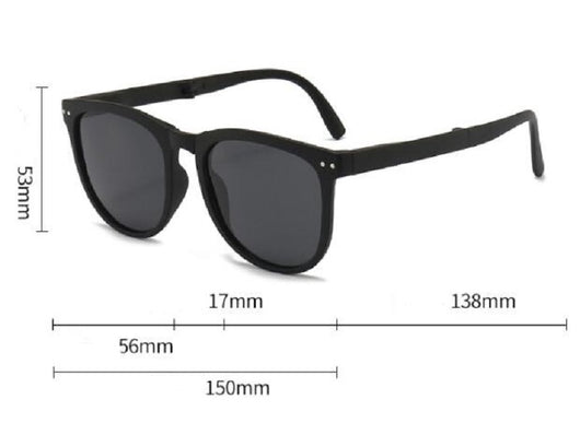 Light brown foldable women's sunglasses with round frames and brown polarized lenses on a white background. - Image 14