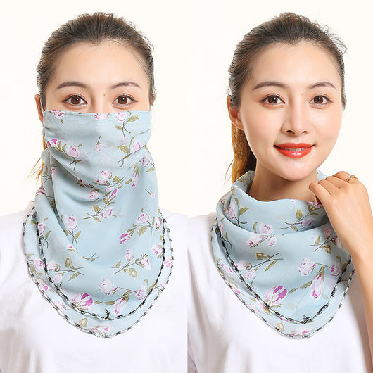 Pañuelo de Seda Protector Solar para Mujer - Máscara Cuello y Cara Verano - Image 22