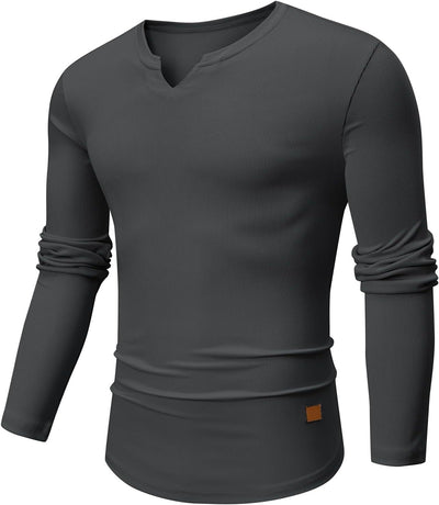 Camiseta Manga Larga Hombre Otoño Invierno - Diseño Sólido Casual - Image 15