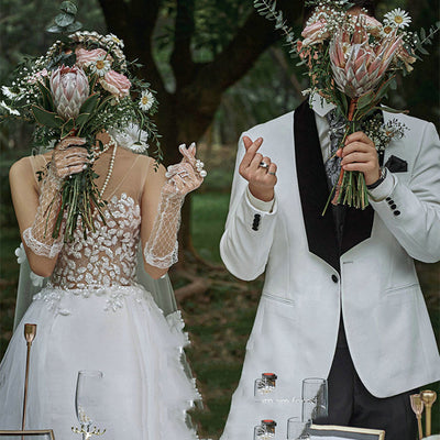 Vestido de Encaje Escote V para Sesión de Fotos en Pareja, Viajes y Bodas - Image 3