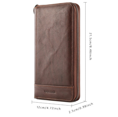Billetera de Cuero Genuino para Hombre Gran Capacidad Multifuncional - Image 8