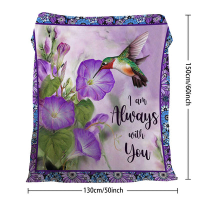 Manta Flanela Flores Matutinas y Colibrí Púrpura - Acogedora y Versátil para Hogar - Image 8