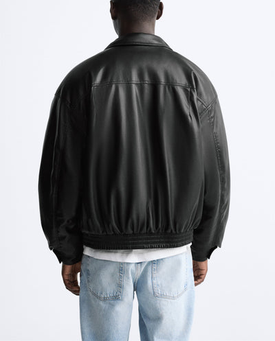 Chaqueta de Cuero Sintético con Solapas y Algodón para Hombre - Image 10
