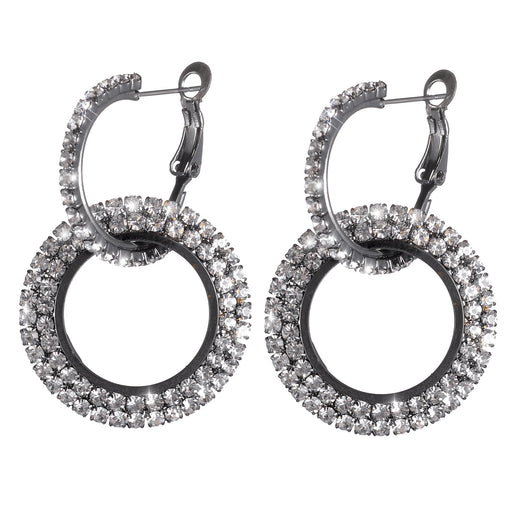 Aretes de Cristal con Inserto de Diamante Brillante - Image 4