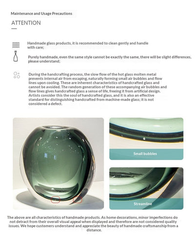 Jarrón de Cristal Verde Esmeralda Estilo Chino para Sala y Comedor - Image 17