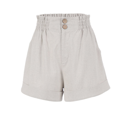 Pantalón de Lino y Algodón con Cintura Elástica Estilo Retro - Image 2