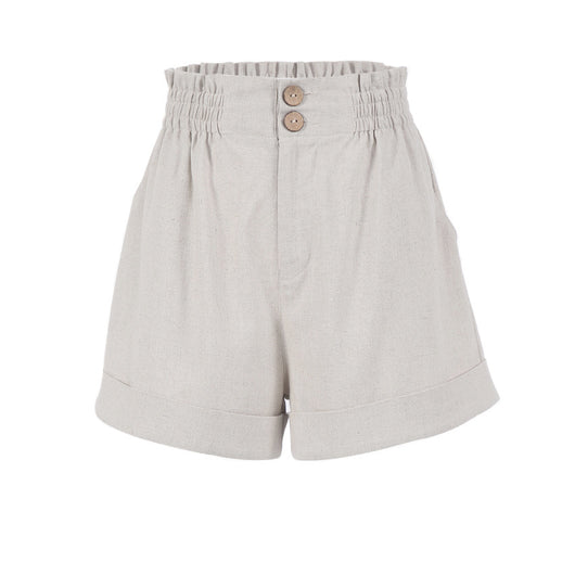 Pantalón de Lino y Algodón con Cintura Elástica Estilo Retro - Image 2