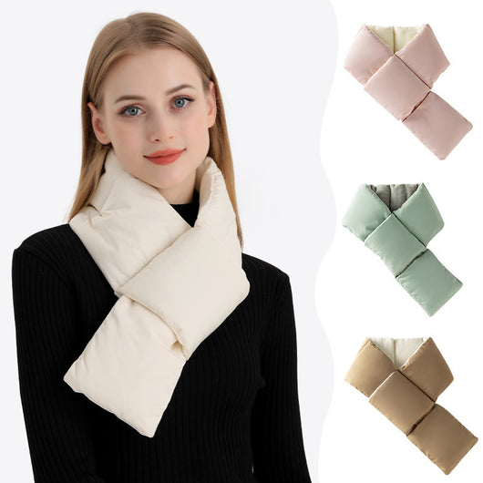 Bufanda Térmica Corta con Bolsillo y Diseño Cruzado para Mujer - Invierno y Deportes