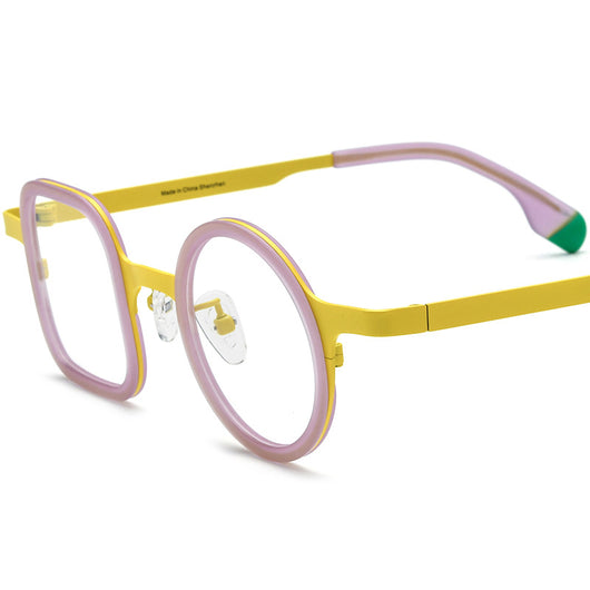 Lentes Titanio Diseño Mixto - Marco Cuadrado y Redondo Unisex - Image 6