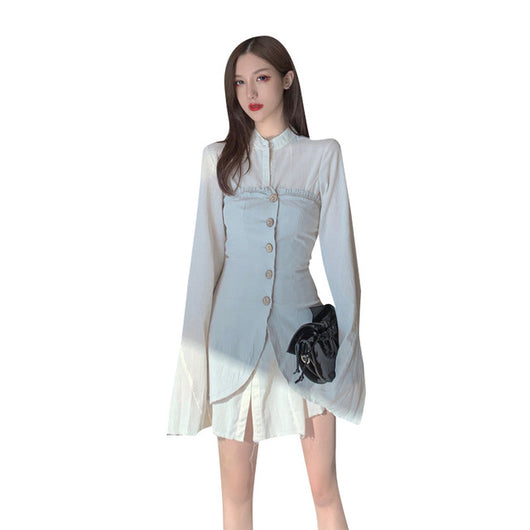 Vestido Tubo Ejecutivo con Cobertura de Cintura - Image 2