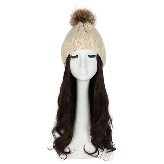 Gorro de Lana con Peluca Desmontable para Mujer - Image 26