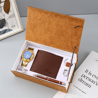 Set de Regalo Ejecutivo para Hombre: Reloj Cuarzo, Gafas de Sol, Bolígrafo y Llavero - Image 10