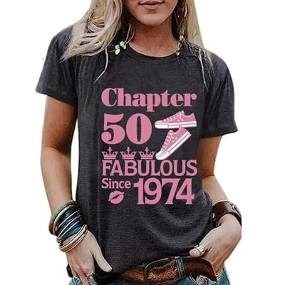 Blusa Vintage con Estampado de Letras para Fiestas - Image 2