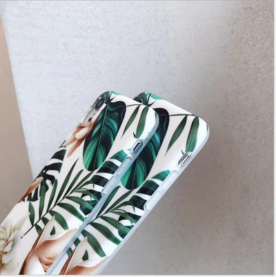 Funda Floral para iPhone con Diseño Tropical de Hojas de Plátano - Compatibles XS Max, XR, 6, 7, 8, X - Image 5
