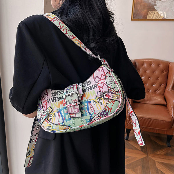 Bolsa de Hombro Messenger con Diseño de Letra de Moda