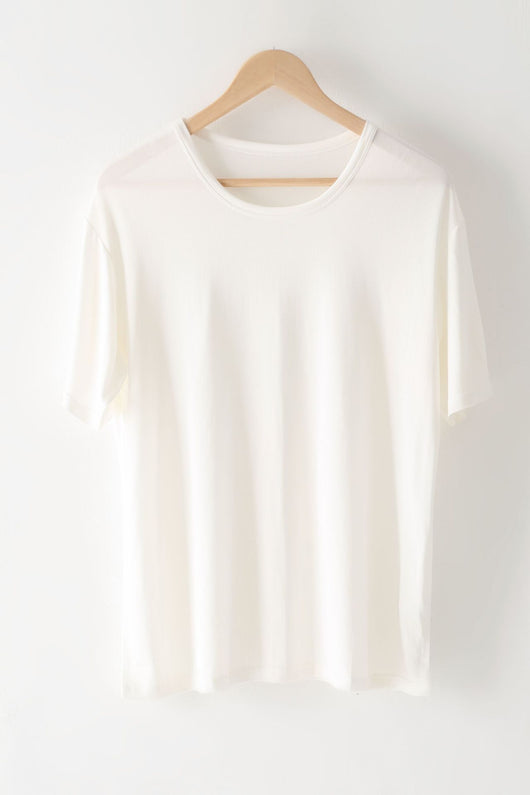 Camiseta de Seda Mulberry Suelta para Hombre - Cuello Redondo - Image 4