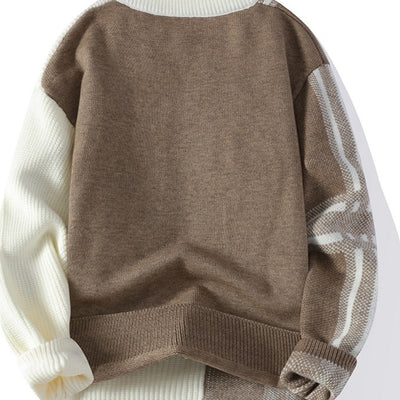 Suéter Casual de Cuello Redondo Tejido para Hombre