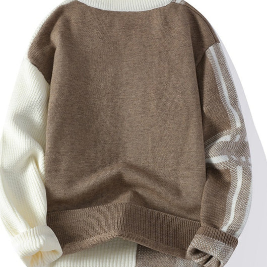Suéter Casual de Cuello Redondo Tejido para Hombre
