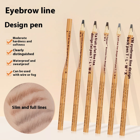 Lápiz de Cejas con Posicionador - Diseño de Línea Waterproof Antitraspaso
