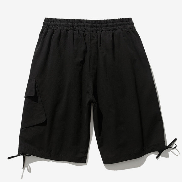 Pantalones Cortos Rectos de Algodón Puro Lavado - Básico Versátil para Hombre