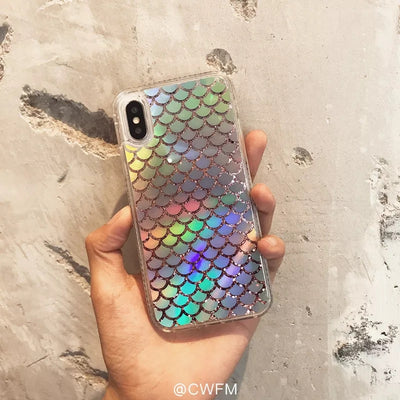 Funda para iPhone Xs Max Estilo Coreano con Escala Láser Multicolor - Image 4