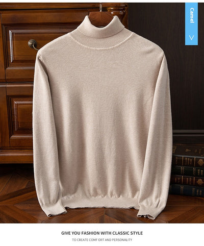 Suéter Cuello Alto para Hombre Otoño Invierno - Abrigo Interior Versátil - Image 36
