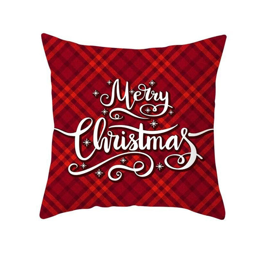 Funda de Almohada Navideña Cuadros Rojo Clásico - Image 10