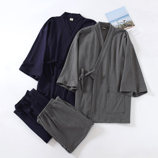 Pijama Kimono Japonés Muji para Hombre - Abrigo Térmico Premium
