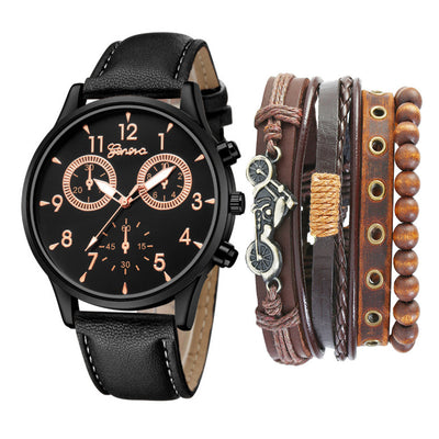 Reloj Pulsera Punk con Cinturón y Brazalete Doble Esfera - Image 10